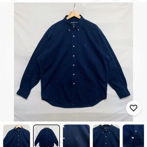 Ralph Lauren BLAKE BD Shirt Navy L Vintage Button-Down Classic Fit